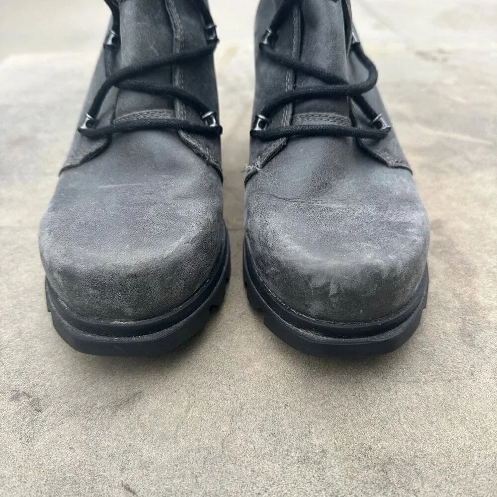 Sorel Joan Of Arctic Wedge III Lace Up Waterproof Gray Boots Size 9 Rarely Worn